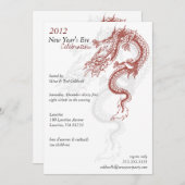 2012 Dragon Uitnodigingen van de Eve-partij van he (Voorkant / Achterkant)