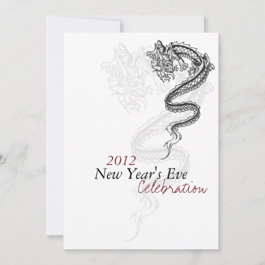 2012 Dragon Uitnodigingen van de Eve-partij van he (Achterkant)