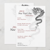 2012 Dragon Uitnodigingen van de Eve-partij van he (Voorkant / Achterkant)