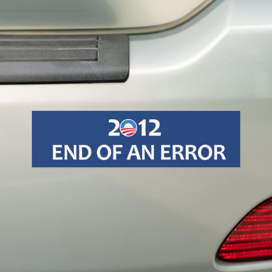 2012 Einde van een fout Bumpersticker (Op auto)