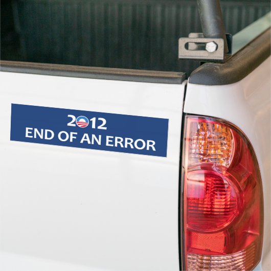 2012 Einde van een fout Bumpersticker (Op Truck)