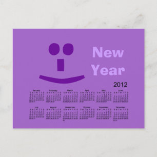 2012 Gelukkige Nieuwjaarskalender Briefkaart