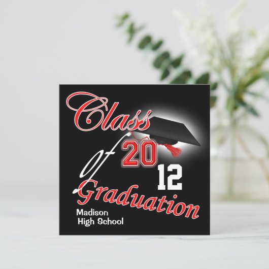 2012 Graduation "class of" sjabloon PERSONALIZE Kaart (Staand voorkant)