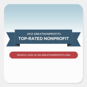 2012 Great Nonprofit Top Rated Award stickers