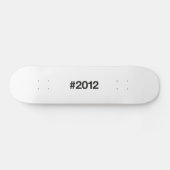 2012 Hashtag 13 Verjaardag Jubileum Persoonlijk Skateboard (Horizontaal)