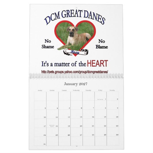 2012 ~ Het is een kwestie van de HART-agenda Kalender (Jan 2027)