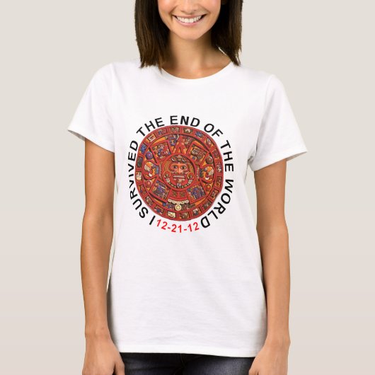 2012 I Survived End of the World T Shirten T-shirt (Voorkant)