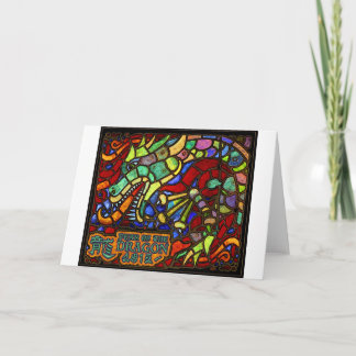 2012 jaar van de draak feestdagen kaart