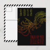 2012 : Jaar van de Draak Feestdagenkaart (Voorkant / Achterkant)