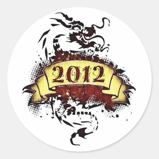 2012 - Jaar van de draak - Stickers (Voorkant)