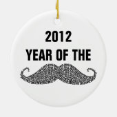 2012 jaar van de snor keramisch ornament (Achterkant)