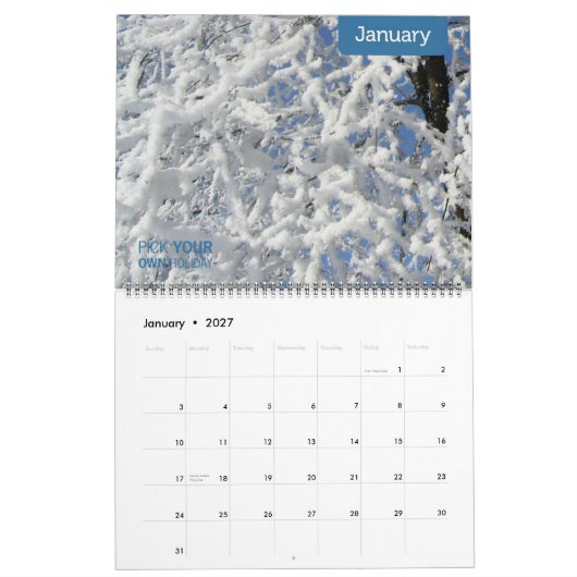 2012 kies uw eigen feestagenda kalender (Jan 2027)