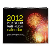 2012 kies uw eigen feestagenda kalender (Hoes)