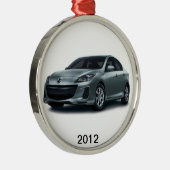2012 Mazda3 4-deurs kerstboomversiering. Metalen Ornament (Rechts)