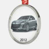 2012 Mazda3 4-deurs kerstboomversiering. Metalen Ornament (Links)