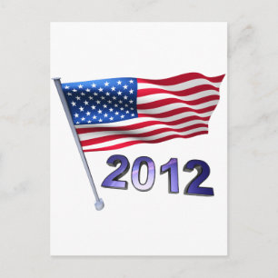 2012 met VS-vlag Briefkaart