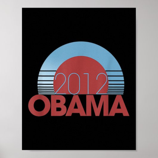 2012 Obama Retro Vintage Poster (Voorkant)