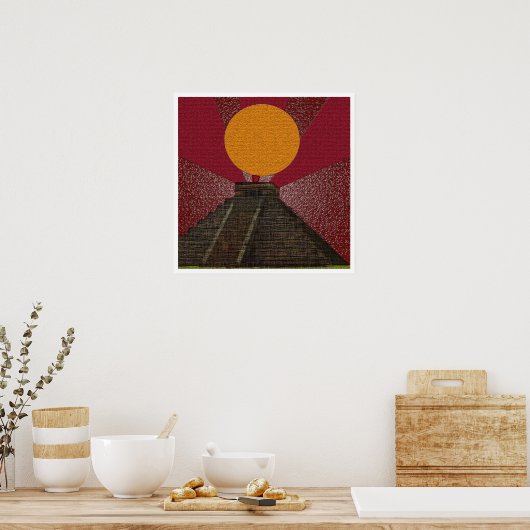 2012 Posters "Mayan Chichen Itza Kukulkan" (Keuken)