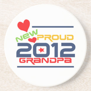 2012 Proud Grandpa T-shirts en cadeaus Zandsteen Onderzetter