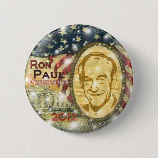 2012 Ron Paul pin Ronde Button 5,7 Cm (Voorkant)
