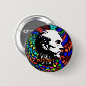 2012 Ron Paul Psychedelic pin Ronde Button 5,7 Cm (Voorkant /achterkant)