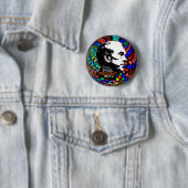 2012 Ron Paul Psychedelic pin Ronde Button 5,7 Cm (In situ)