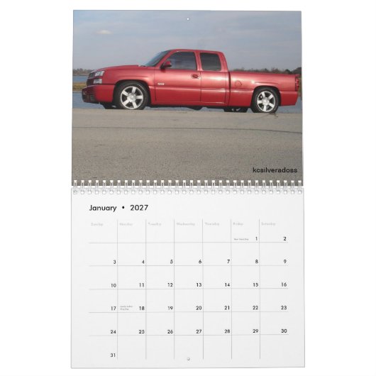 2012 Silverado SS Agenda Kalender (Jan 2027)