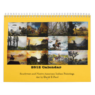 2012 Southwest en Indiaas Indiaas Kunst Kalender