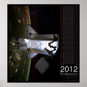 2012 Space Shuttle Endeavor Agenda Poster