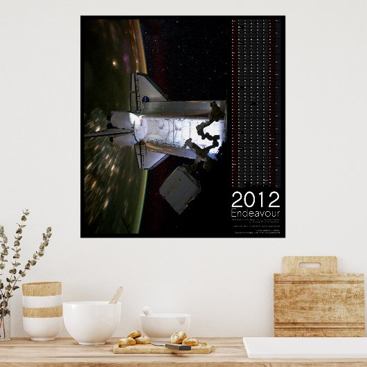 2012 Space Shuttle Endeavor Agenda Poster (Keuken)