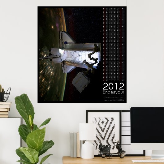 2012 Space Shuttle Endeavor Agenda Poster (Thuiskantoor)