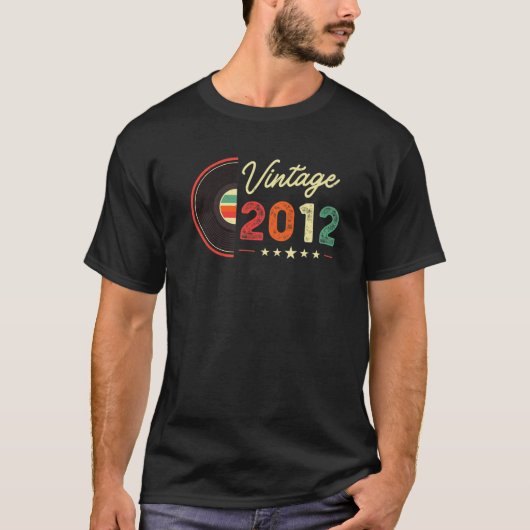2012 T-record geplakt met 10 jaar T-shirt (Voorkant)