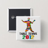 2012: Tennis Vierkante Button 5,1 Cm (Voorkant /achterkant)