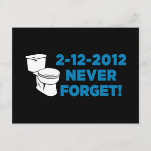 2012 Toilet Flush Vergeet nooit Briefkaart