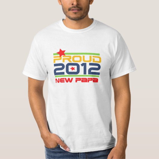 2012 Trots Nieuwe Papa T-shirts en geschenken (Voorkant)