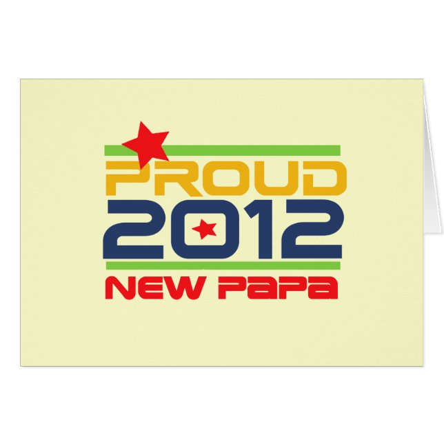 2012 Trots Nieuwe Papa T-shirts en geschenken (Voorkant Horizontaal)