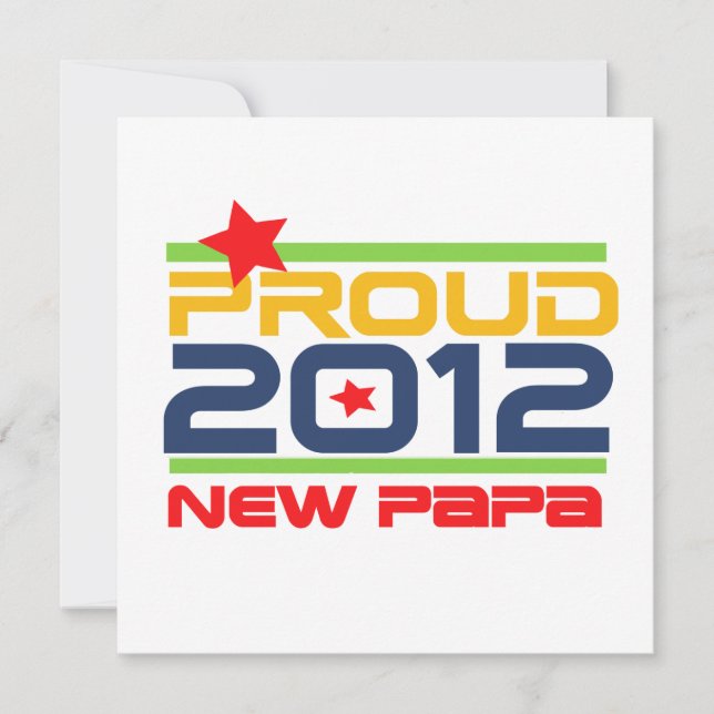 2012 Trots Nieuwe Papa T-shirts en geschenken (Voorkant)
