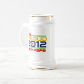 2012 Trots Nieuwe Papa T-shirts en geschenken Bierpul (Voorkant links)