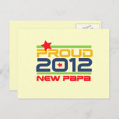 2012 Trots Nieuwe Papa T-shirts en geschenken Briefkaart (Voorkant / Achterkant)