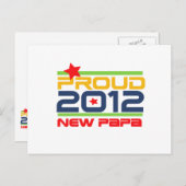 2012 Trots Nieuwe Papa T-shirts en geschenken Briefkaart (Voorkant / Achterkant)