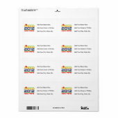 2012 Trots Nieuwe Papa T-shirts en geschenken Etiket (Full Sheet)