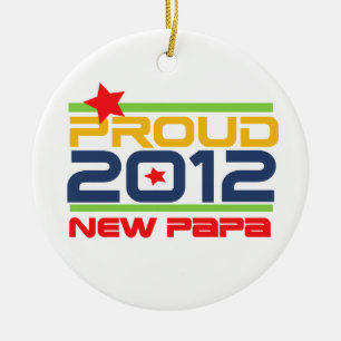 2012 Trots Nieuwe Papa T-shirts en geschenken Keramisch Ornament