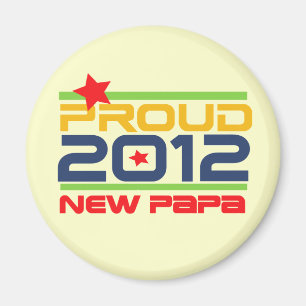 2012 Trots Nieuwe Papa T-shirts en geschenken Magneet