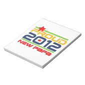 2012 Trots Nieuwe Papa T-shirts en geschenken Notitieblok (Linkerzijde)