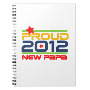 2012 Trots Nieuwe Papa T-shirts en geschenken Notitieboek