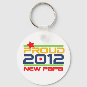 2012 Trots Nieuwe Papa T-shirts en geschenken Sleutelhanger