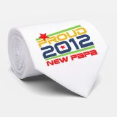 2012 Trots Nieuwe Papa T-shirts en geschenken Stropdas (Opgerold)