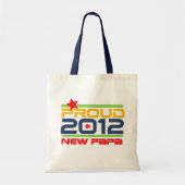 2012 Trots Nieuwe Papa T-shirts en geschenken Tote Bag (Voorkant)