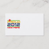 2012 Trots Nieuwe Papa T-shirts en geschenken Visitekaartje (Achterkant)