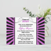 2012 Uitnodiging van de paarse afgestudeerpartij T (Staand voorkant)